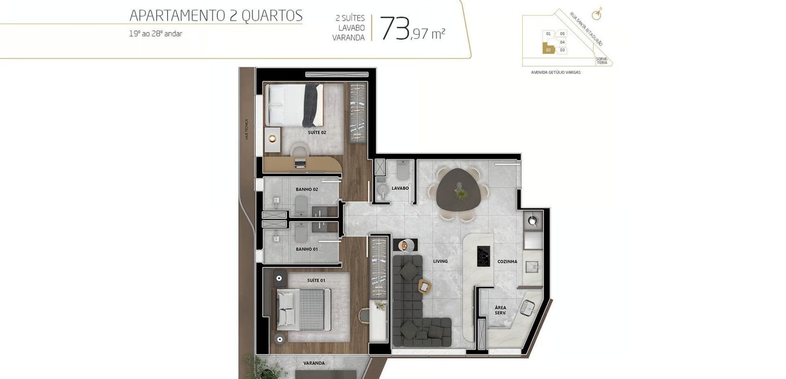 Apartamento 1 e 2 quartos Savassi by Pininfarina - Revenda Imóveis MG - 35