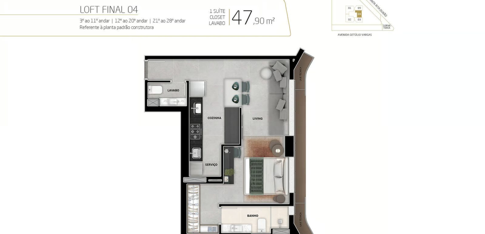Apartamento 1 e 2 quartos Savassi by Pininfarina - Revenda Imóveis MG - 38
